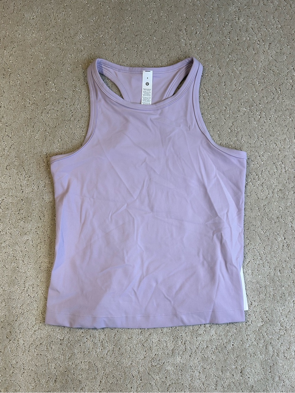 NWT Lululemon Align Waist Length Racerback Tank Top Lilac Play Size 8